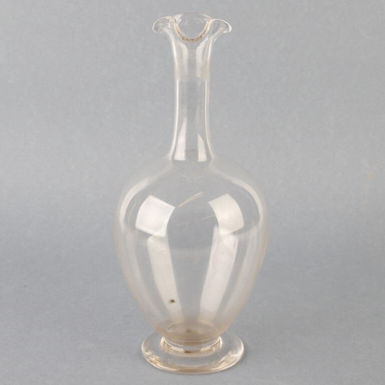 Antique Victorian Crystal Glass Wine Decanter Flask 19th Century