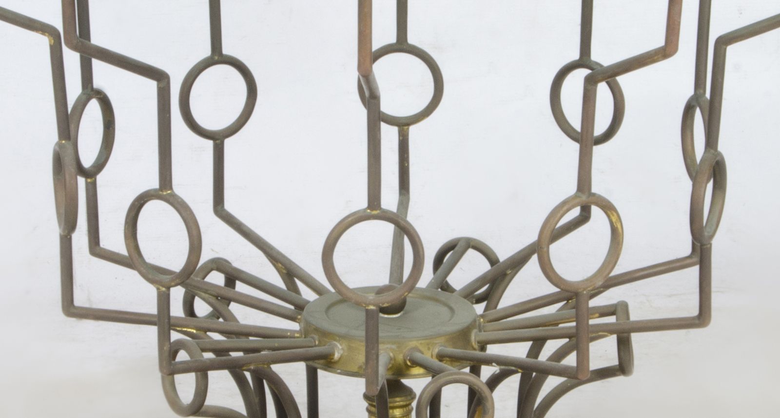 1940s Mid Century Modern Circular Glass Side Table With Bronze Structure, France photo 5500.0