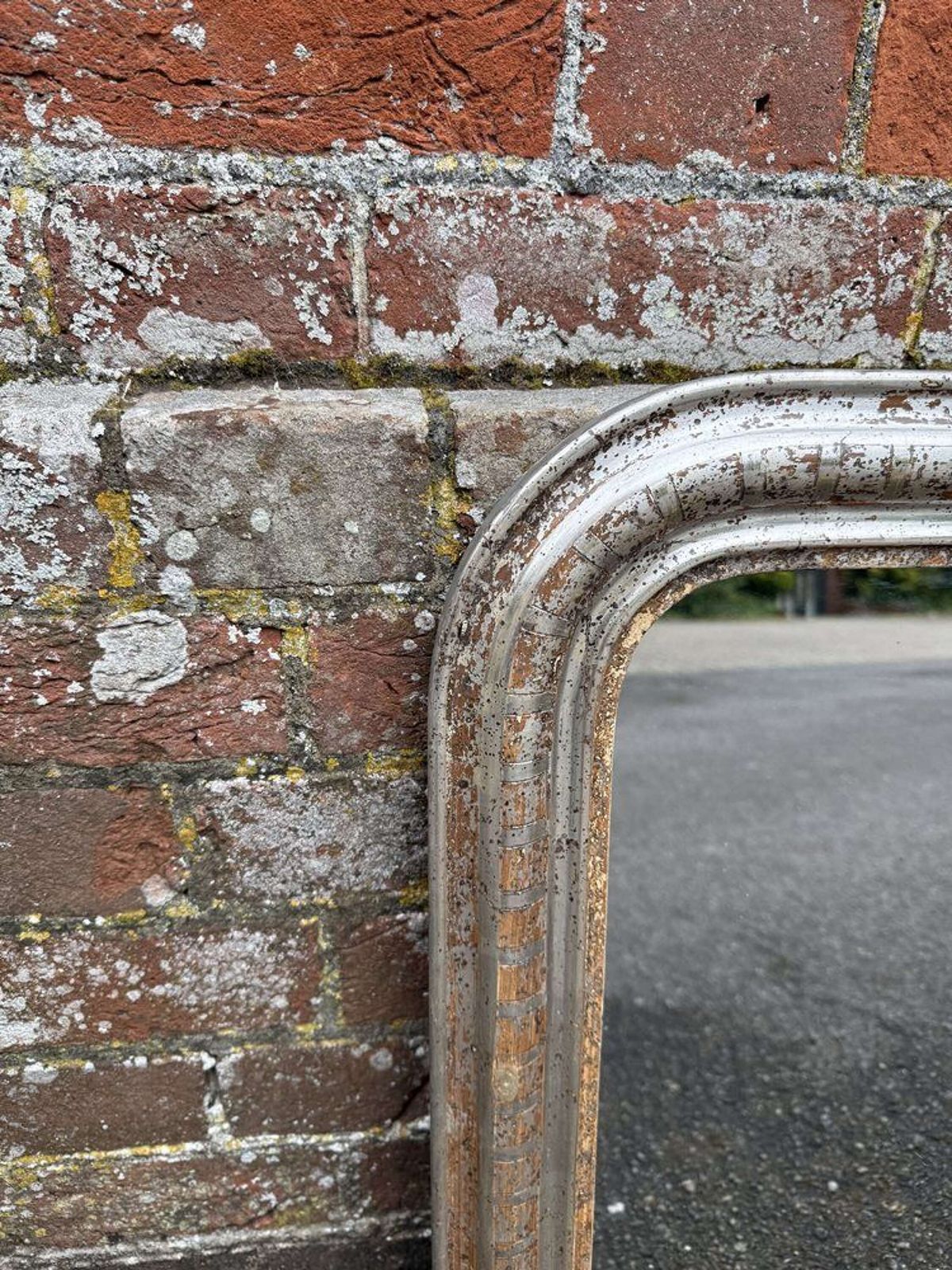 A Superb Good Size Late 19th C French Carved Wood & Gesso Silvered Arched Top Mirror photo furniture