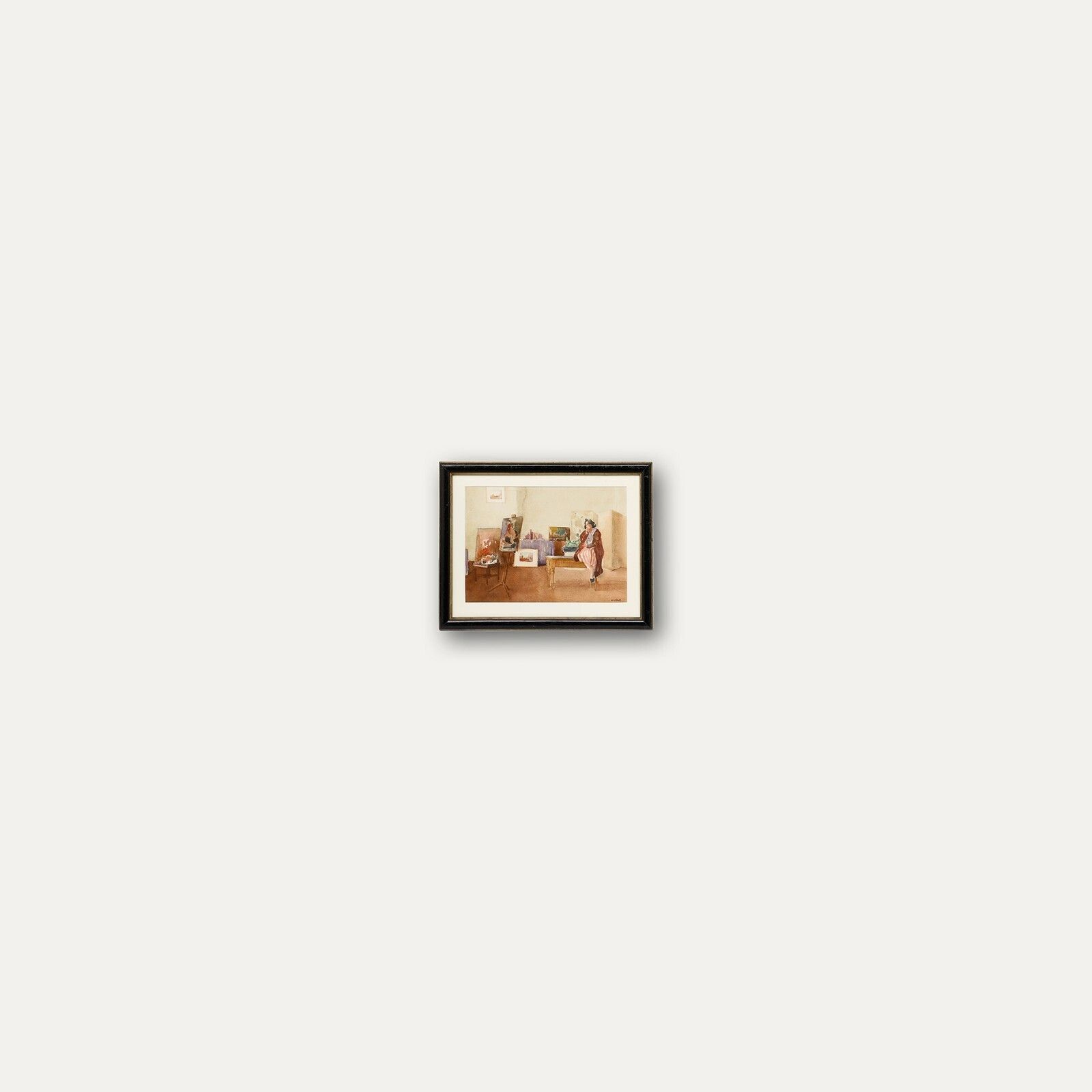 William Norman Gaunt (1918 2001)   Framed Watercolour, The Artist's Studio photo buy