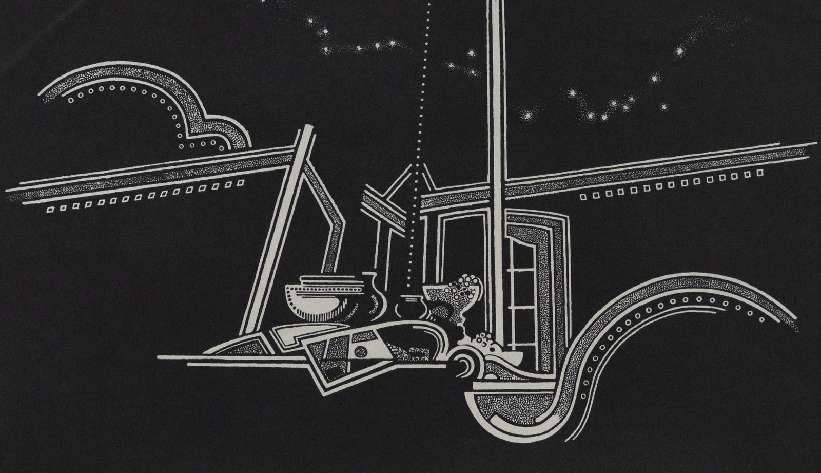Trevor Frankland (1931 2011)   20th Century Linoprint, Abstract Still Life