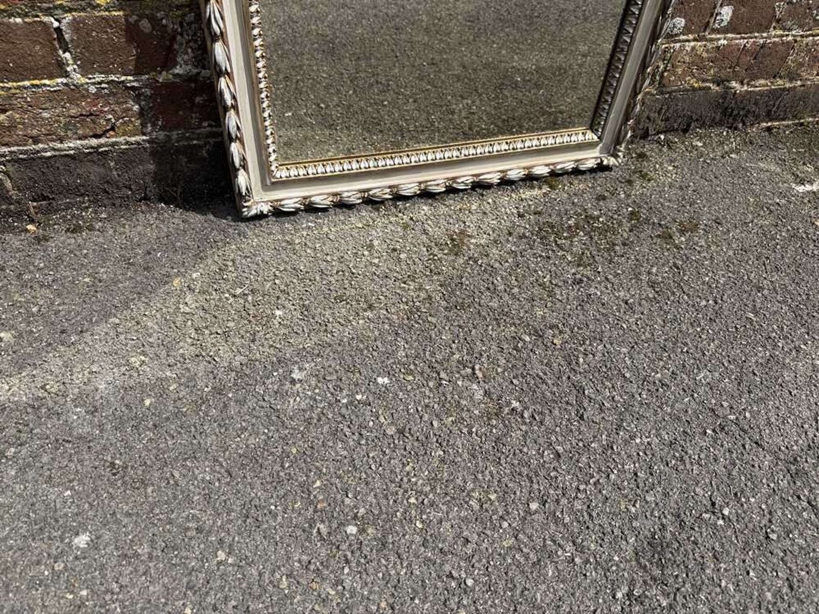 A Fabulous Early 20th C French Painted Highly Useful Mirror. photo for sale