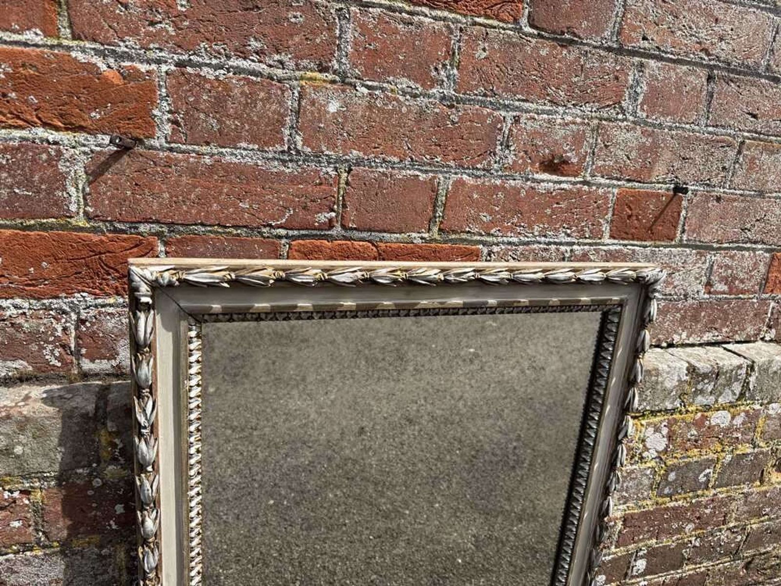 A Fabulous Early 20th C French Painted Highly Useful Mirror. photo Home Decor