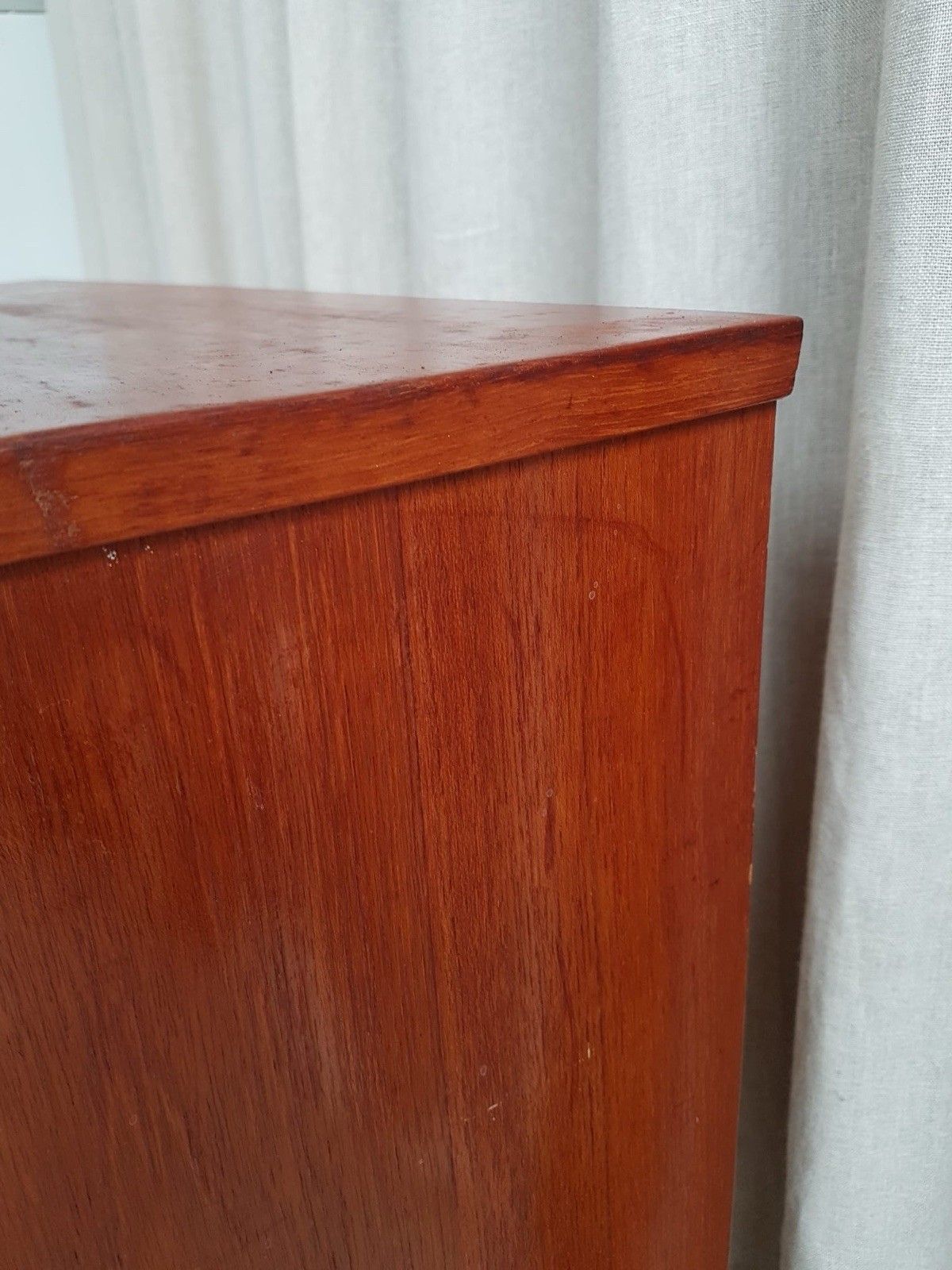 photo buy Vtg Mid Century Danish Teak Chest Of Drawers Tallboy Retro Scandi R867