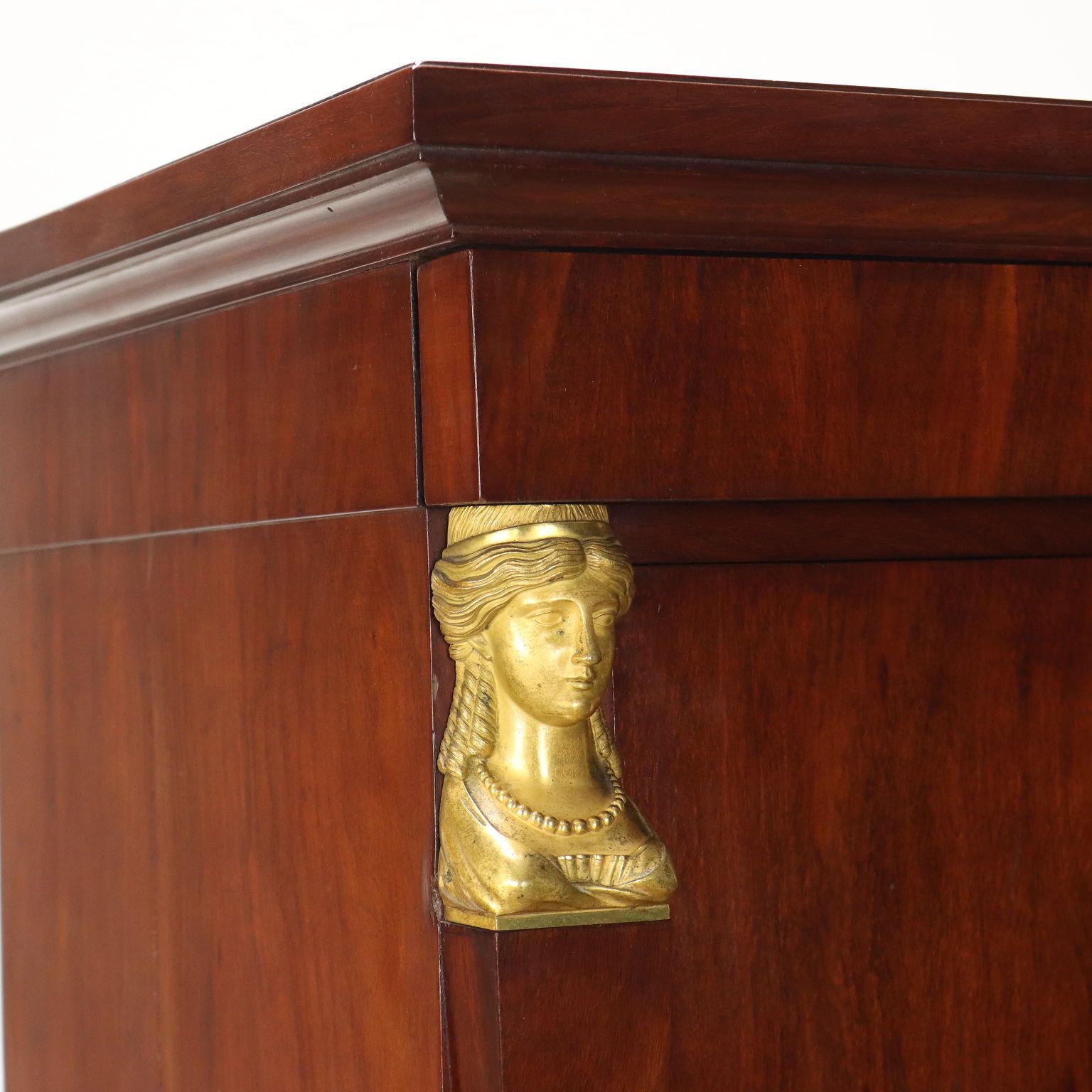 Antique Empire Secrètaire Mahogany Walnut Italy XIX Century photo Furniture