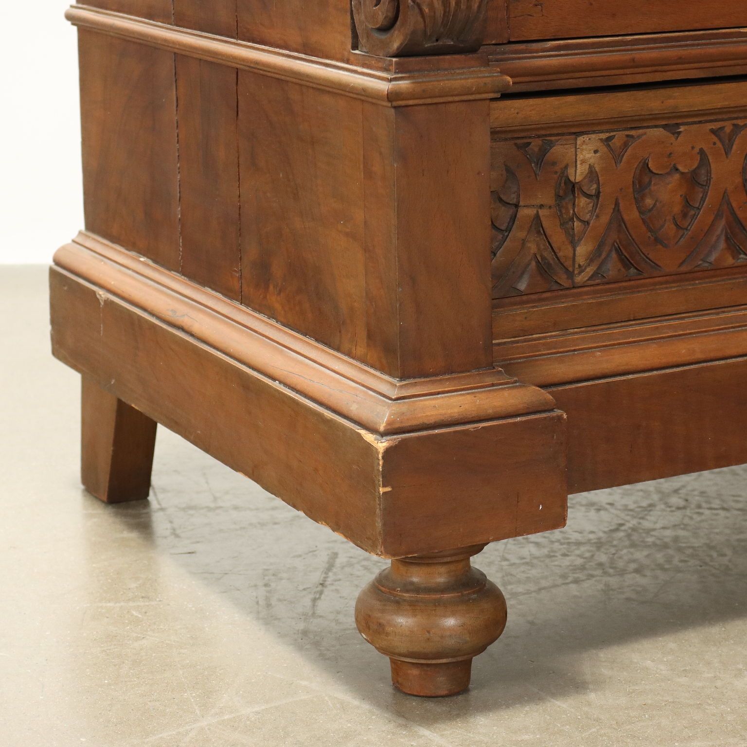 Furniture Cupboard Neo Renaissance Walnut Italy XIX Century photo