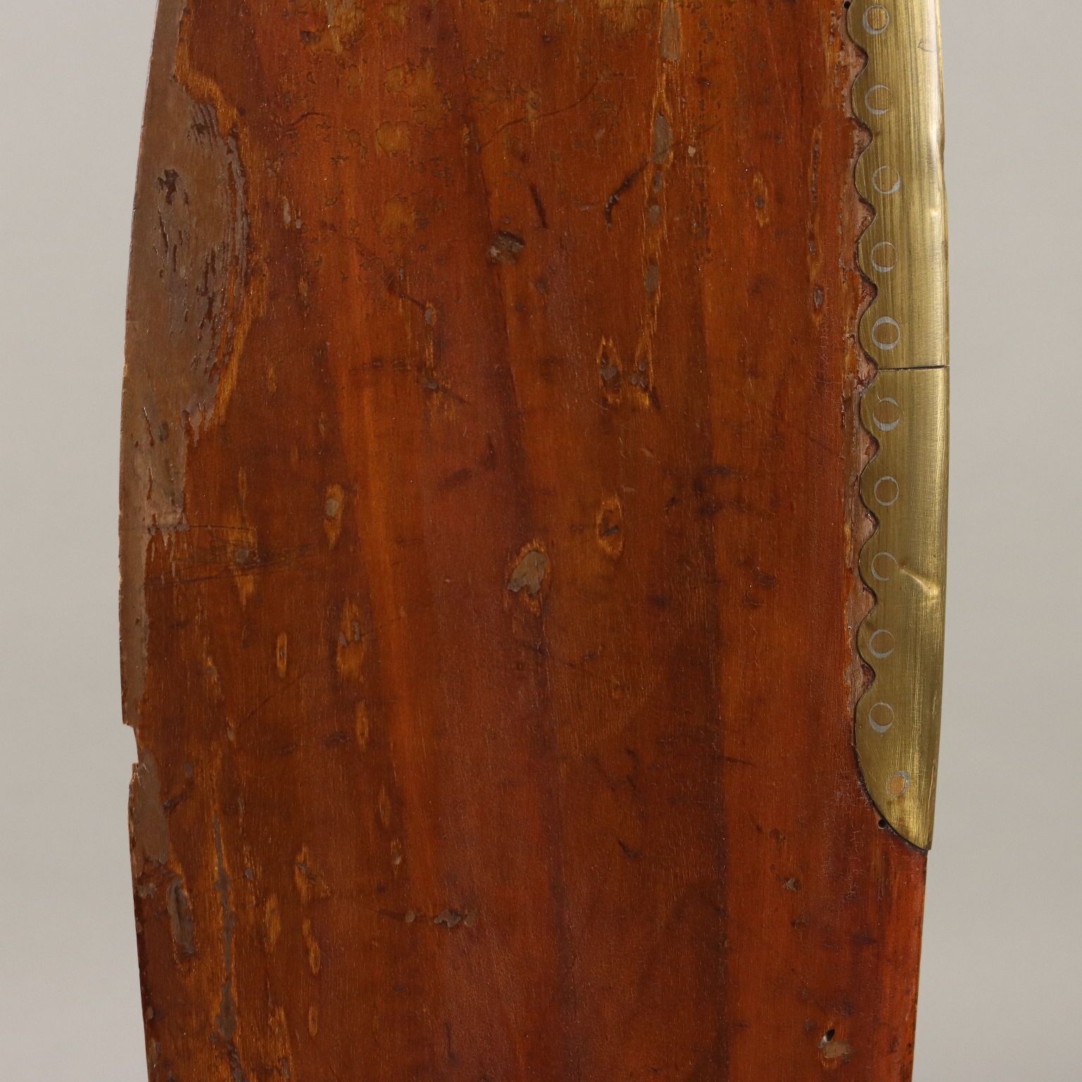 Antique Airplane Propeller Blade Wood Brass Serial No. XX Century photo vinterior
