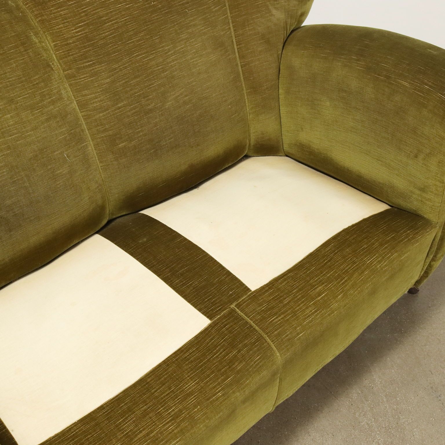 Vintage 3 Seater Sofa Velvet Spring Design Italy 1950s To Be Restored photo buy