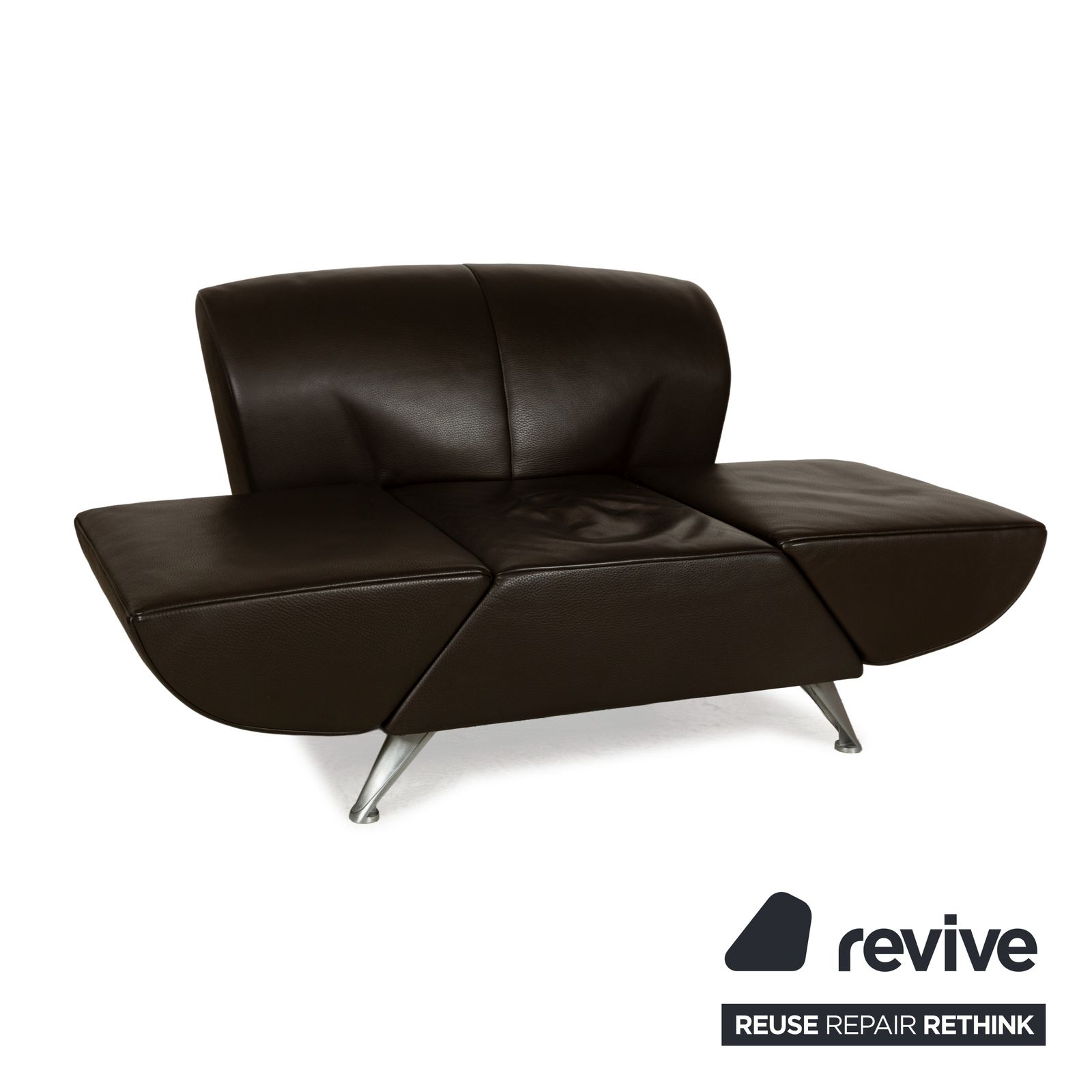 Fauteuil Jori Jr 8100 en cuir brun foncé, fonction manuelle photo Mobilier