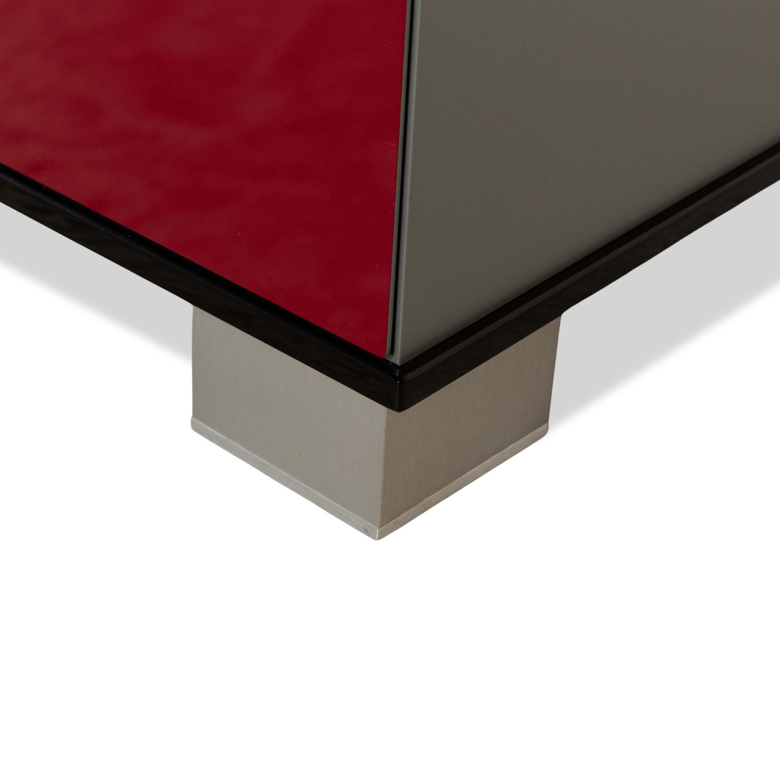 Buffet Spectral Glass gris et rouge, lowboard photo buy