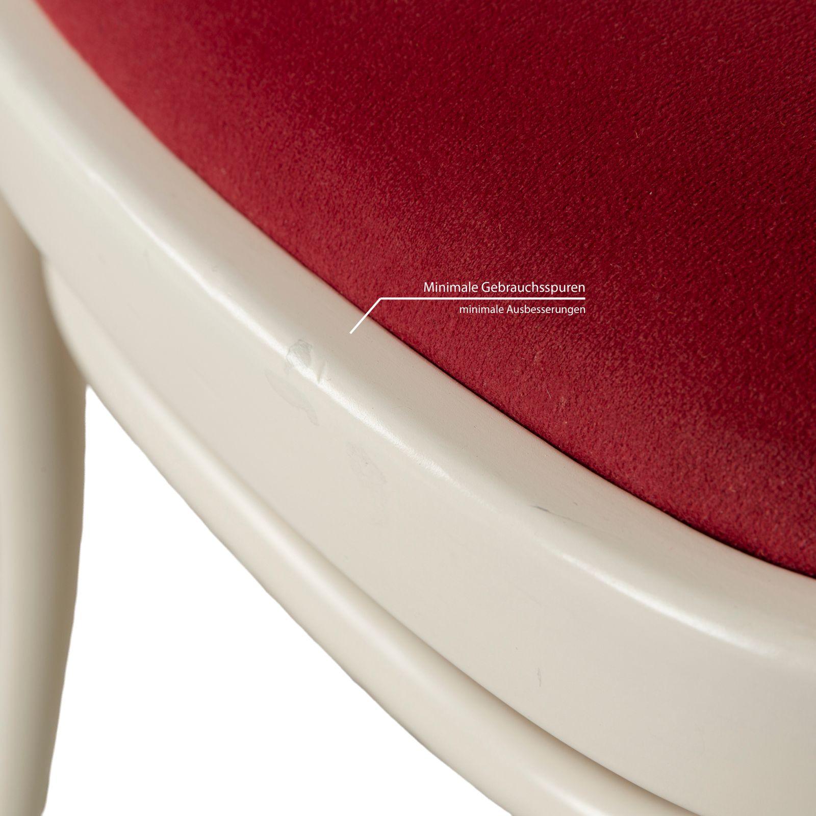 Lot de 8 chaises de salle à manger Thonet 214 P en bois, rouge et blanc photo vinterior