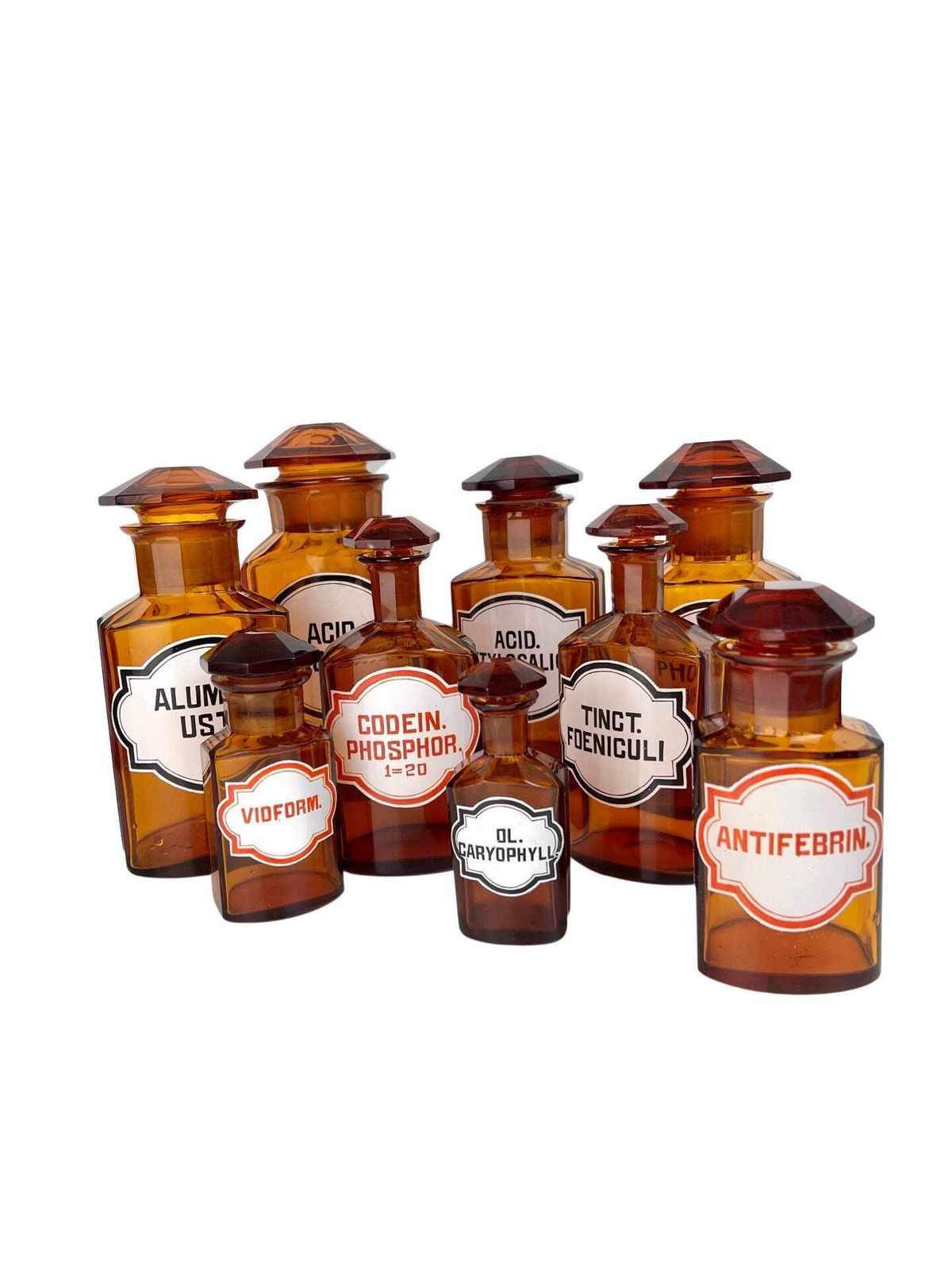 Vintage Amber Apothecary Brown Glass Jar Old Medicine Bottle, Potion Bottle Gift For Dark Academia Fan Gothic Aesthetic Deco photo furniture