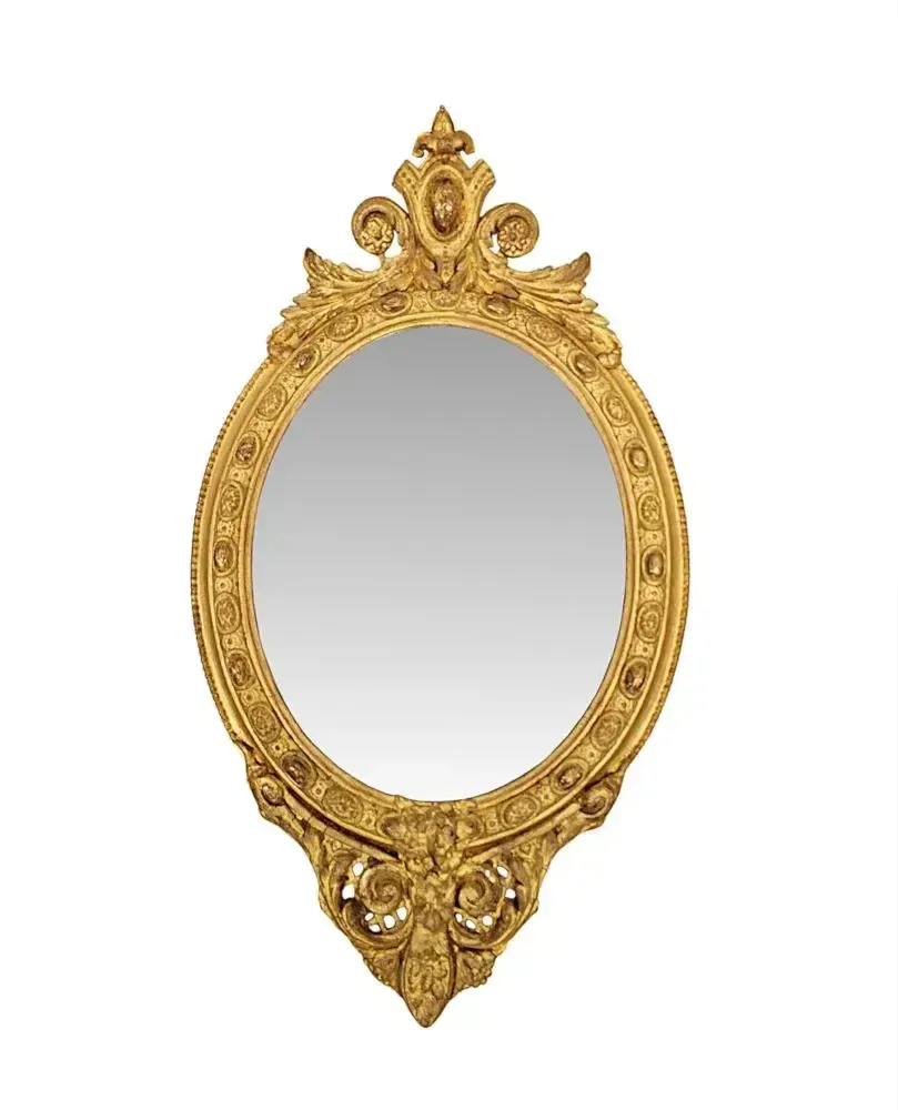 A Fabulous 19th Century Giltwood Pair Of Neat Size Pier Mirrors photo for sale