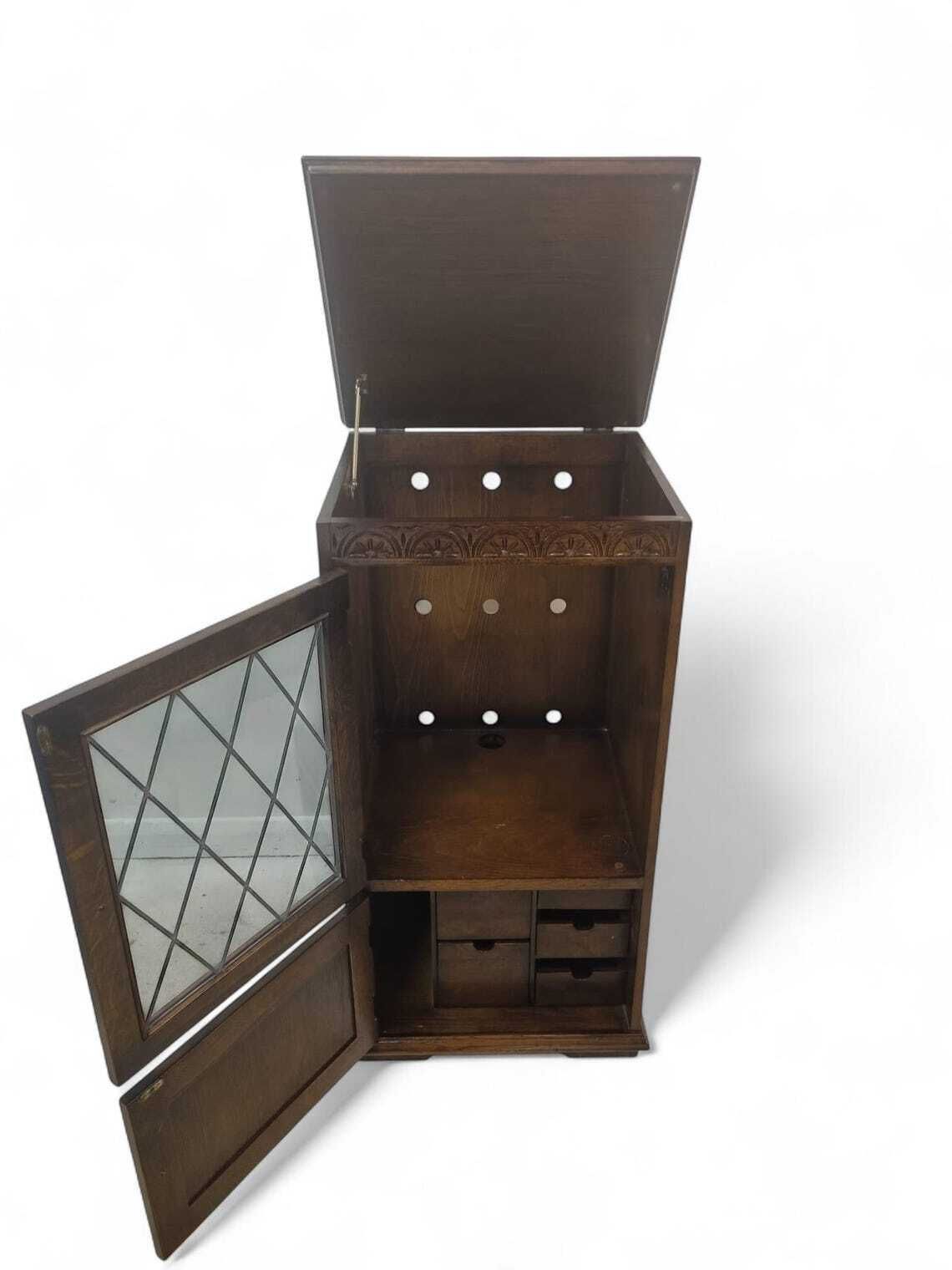 Vintage Old Charm Style Hi Fi Cabinet / Bookcase / Lifting Top / C1960 / photo Furniture