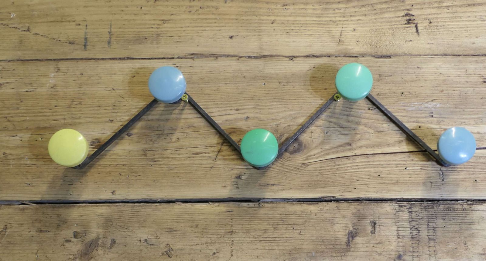 1950s Retro Style French Black W Coat Hooks photo buy