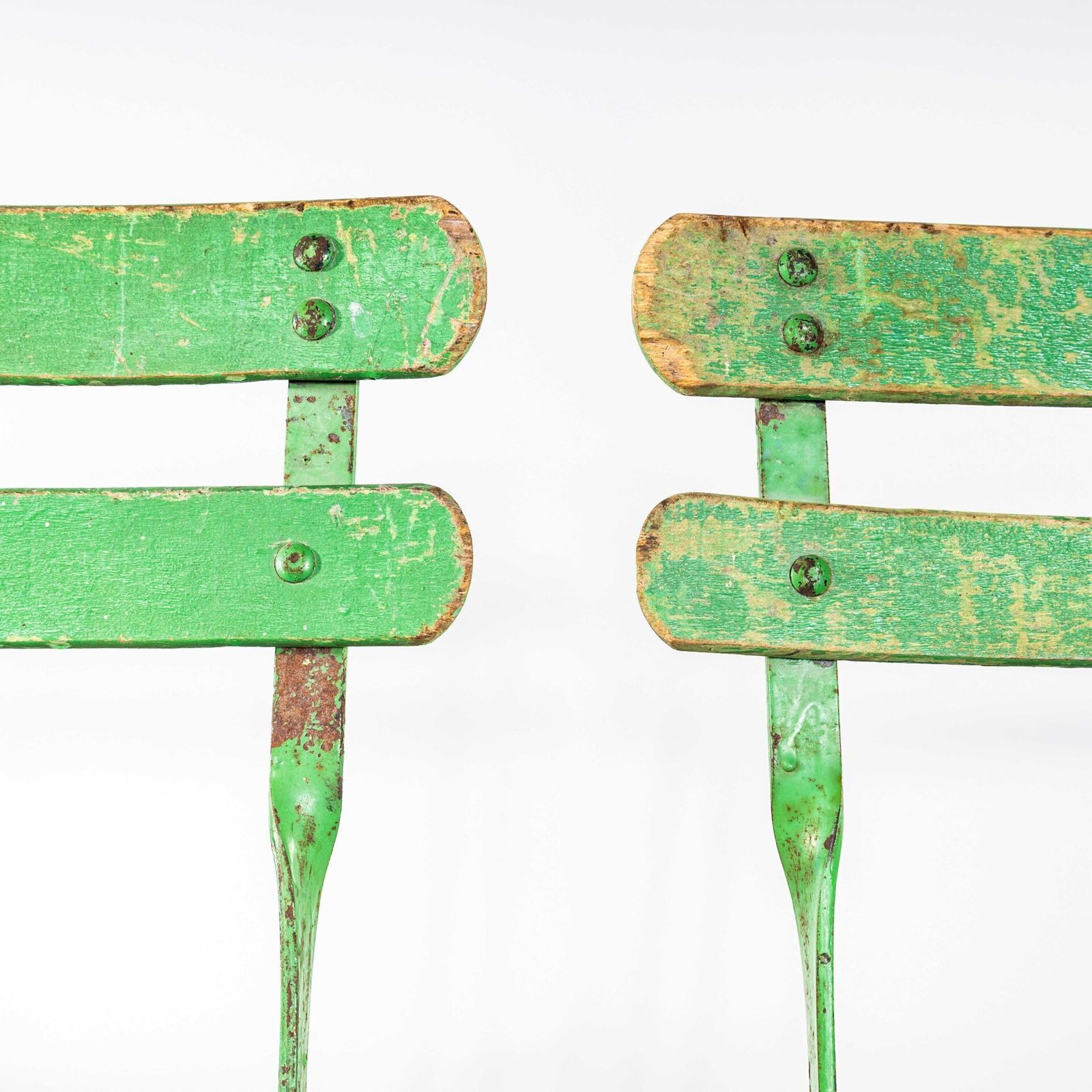 1950’s Slatted Green French Outdoor Folding Chairs – Good Quantity Available photo 90.0