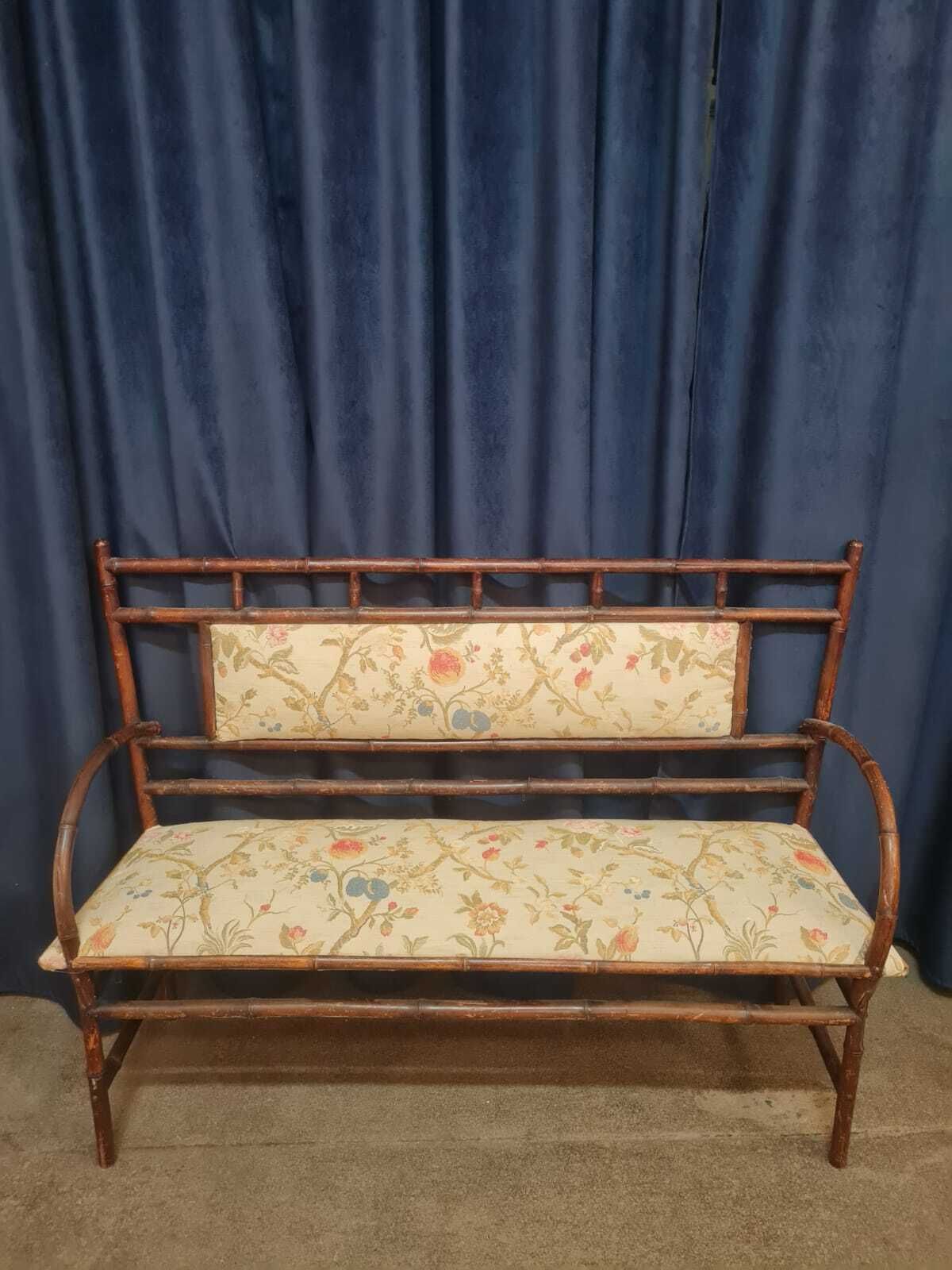 Antique Faux Bamboo Parlor Set By Maison Staněk – Prague, Circa 1910 photo for sale