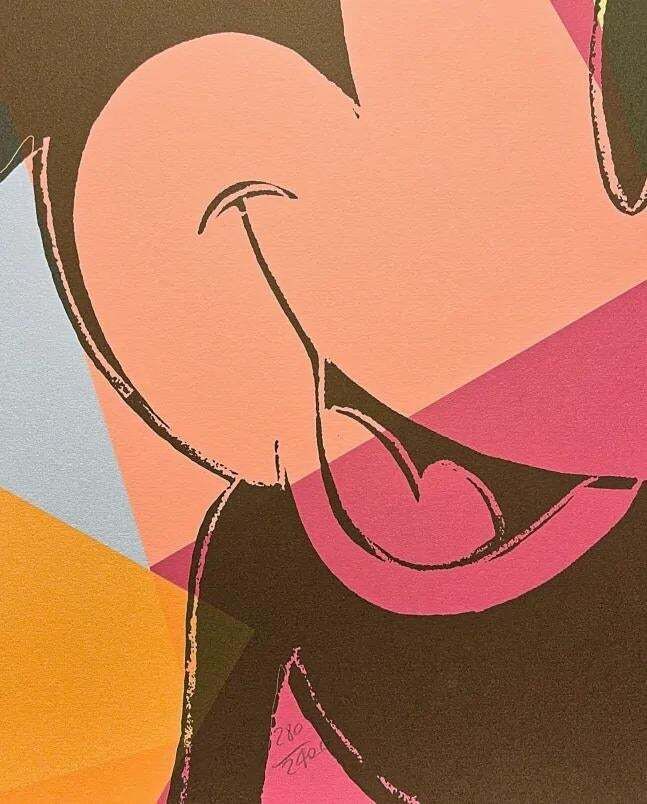 1986 Carnegie Museum Of Art Andy Warhol "Mickey Mouse Colored" Lithograph photo for sale