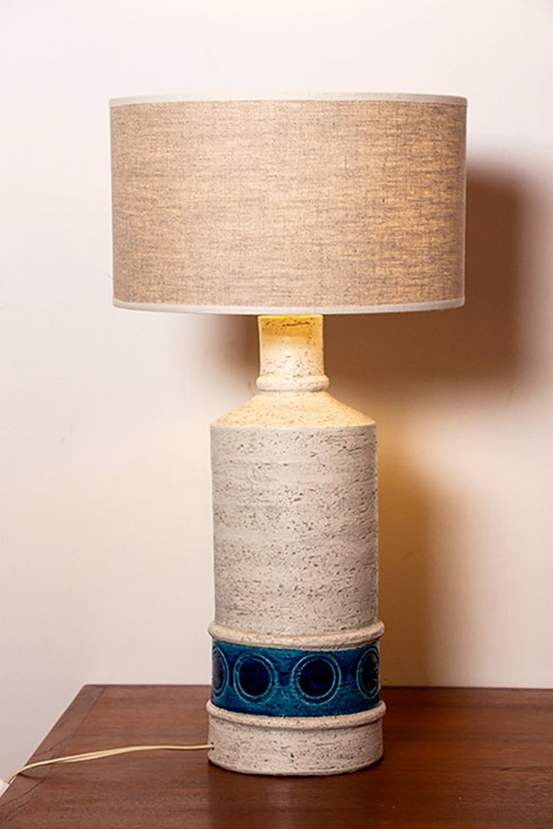 Grand lampadaire en céramique italienne par Aldo Londi pour Bitossi, années 1960. photo vintage
