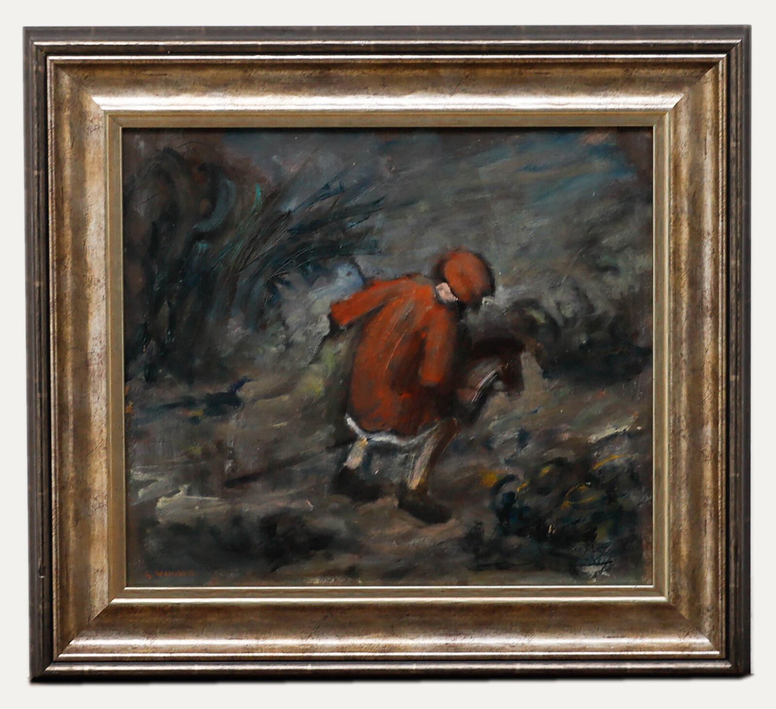 George Weissbort (1928 2013)   Framed 20th Century Oil, Child With Hobby Horse