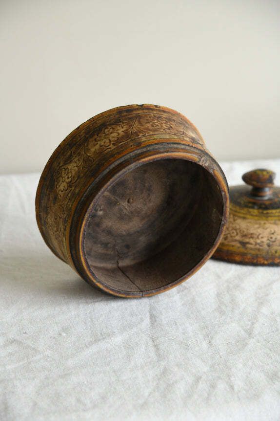 photo for sale Indian Woodenware Pots, Oriental