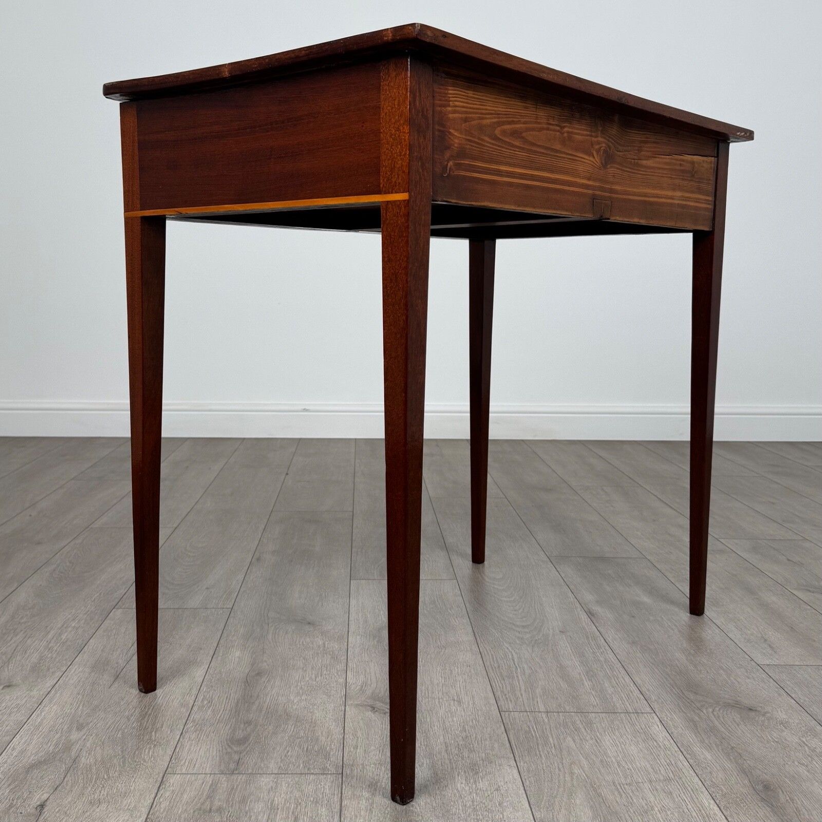 Antique 18th Century Good Quality Writing Table In Mahogany photo Furniture
