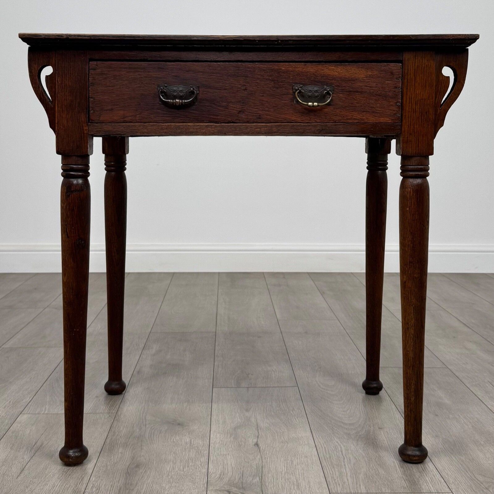 Antique 20th Century Art Nouveau Style Side Table In Oak