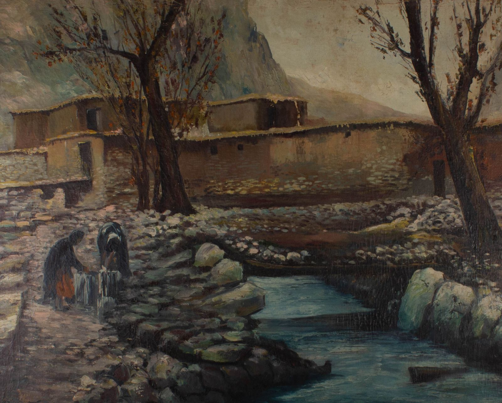 Mazay Jimouski   1961 Oil, Washing By The River