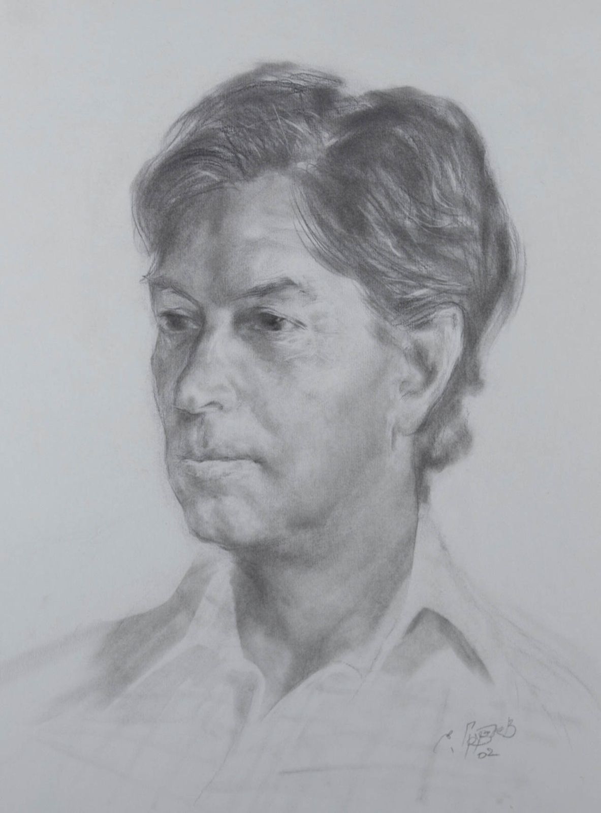 2002 Graphite Drawing   Male Portrait