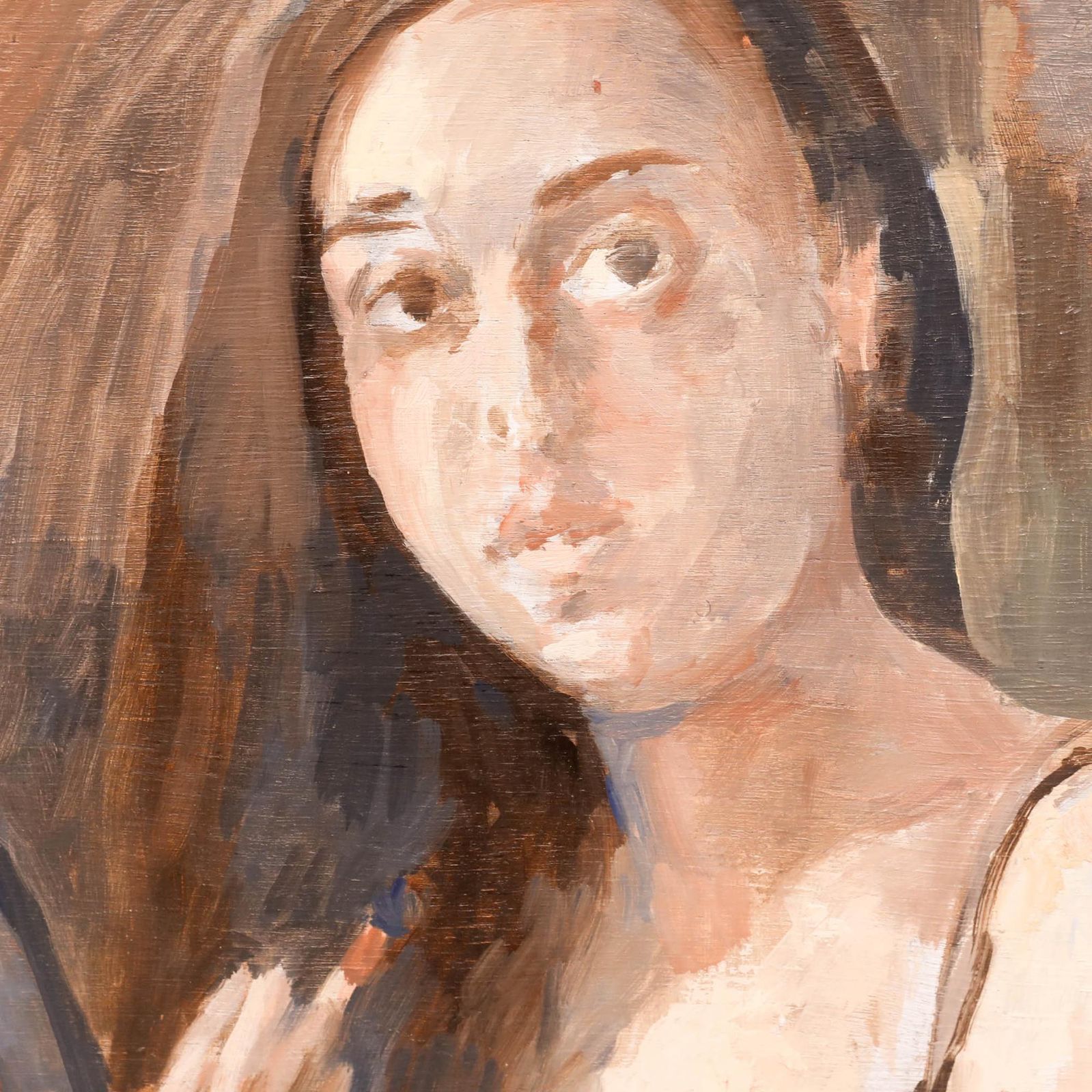 Bernadette Kelly (B.1933)   20th Century Oil, Morning Makeup photo Art