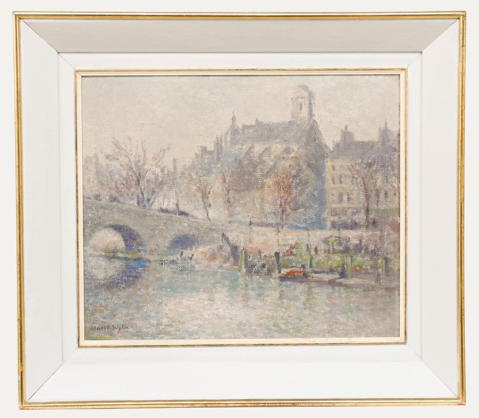 Maree Wylie After Phelan Gibb   Framed 20th Century Oil, Morning On The Seine
