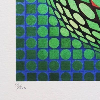 Victor Vasarely, Op Art Composition, Lithograph, 1970s photo buy