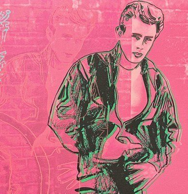 Andy Warhol, James Dean Pink, 1980s, Print photo furniture