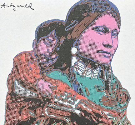 After Andy Warhol, Mother And Child, 1980s, Print photo furniture