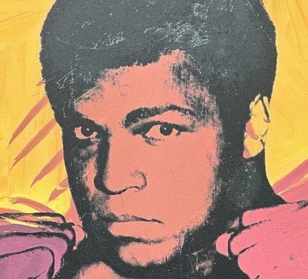 Andy Warhol, Muhammad Ali Yellow, 1980s, Print photo furniture