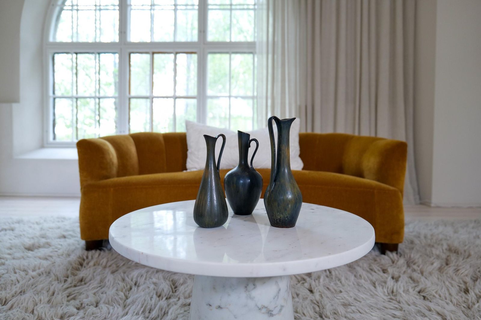 Collection Of 3 Ceramic Vessels By Gunnar Nylund Rörstrand Sweden, 1950s photo Home Decor