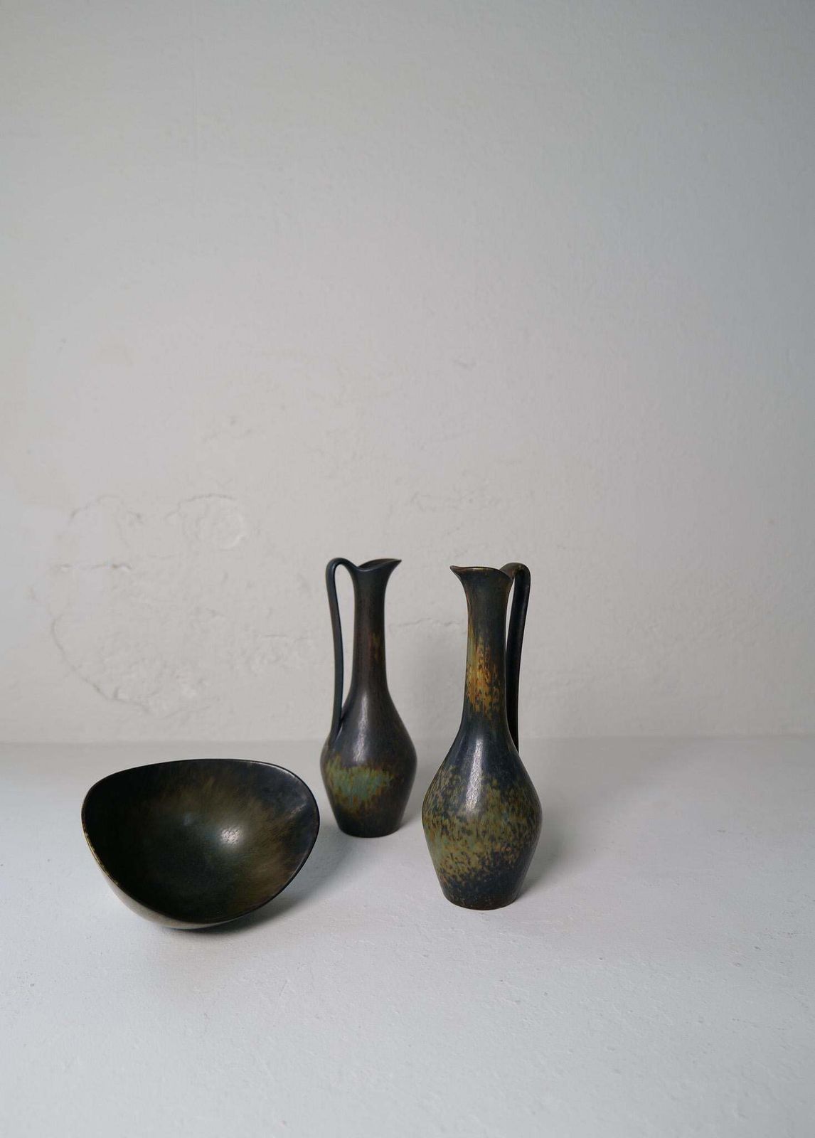 Collection Of 3 Ceramic Vessels By Gunnar Nylund Rörstrand Sweden, 1950s photo buy