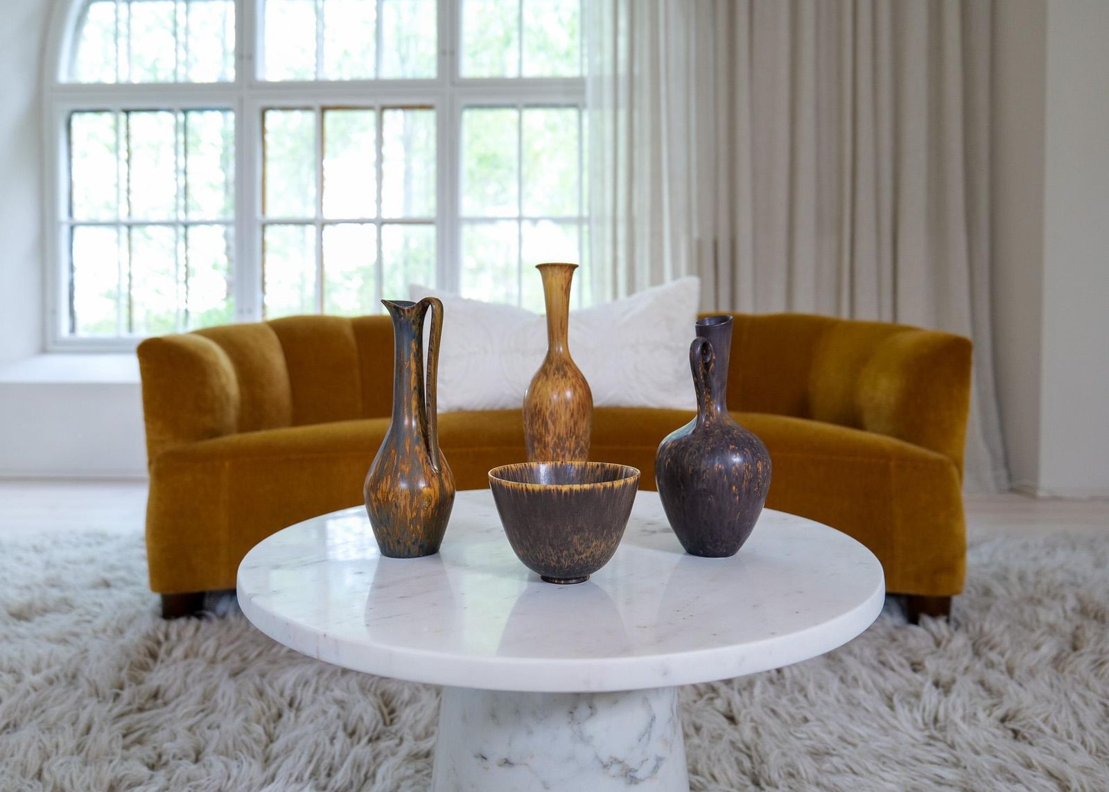 Collection Of 4 Ceramic Vessels By Gunnar Nylund Rörstrand Sweden, 1950s photo 3221.0