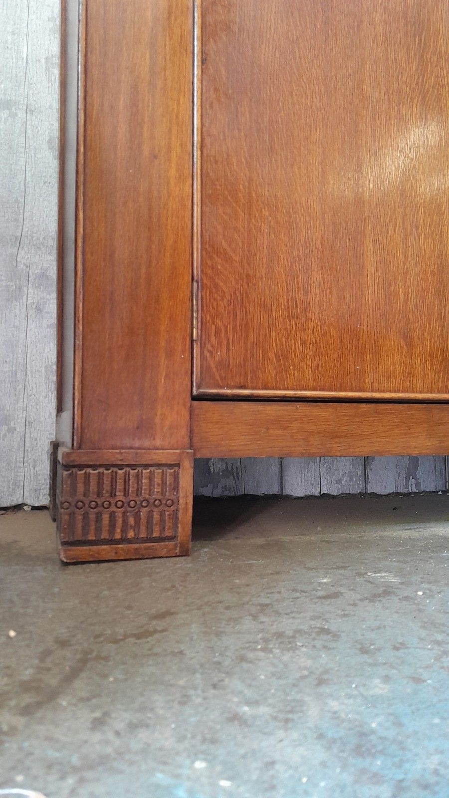 Art Deco Solid Oakb 2 Door Wardrobe With Original Handles  Lock And Key photo furniture