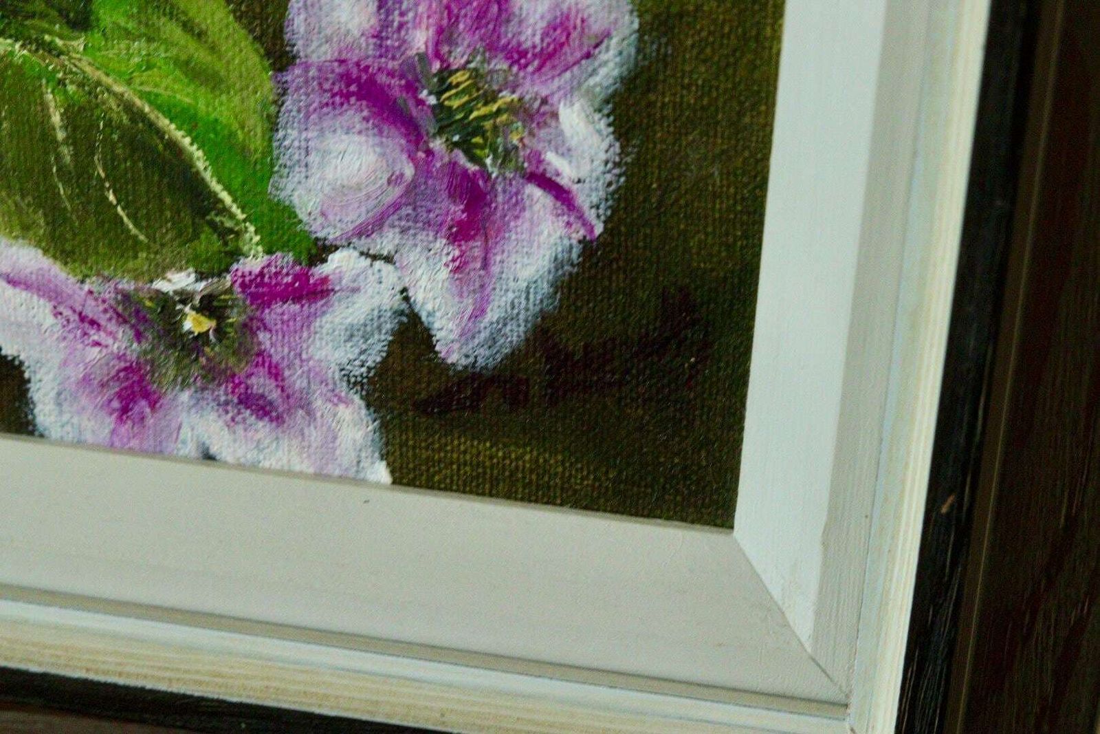 Original Swedish Mid Century Oil On Canvas "Flowers"   Vintage & Framed photo buy