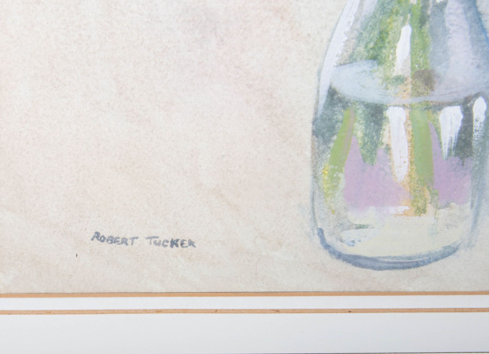 Robert Tucker   20th Century Watercolour, Freesias And Blossom Sprays photo vinterior