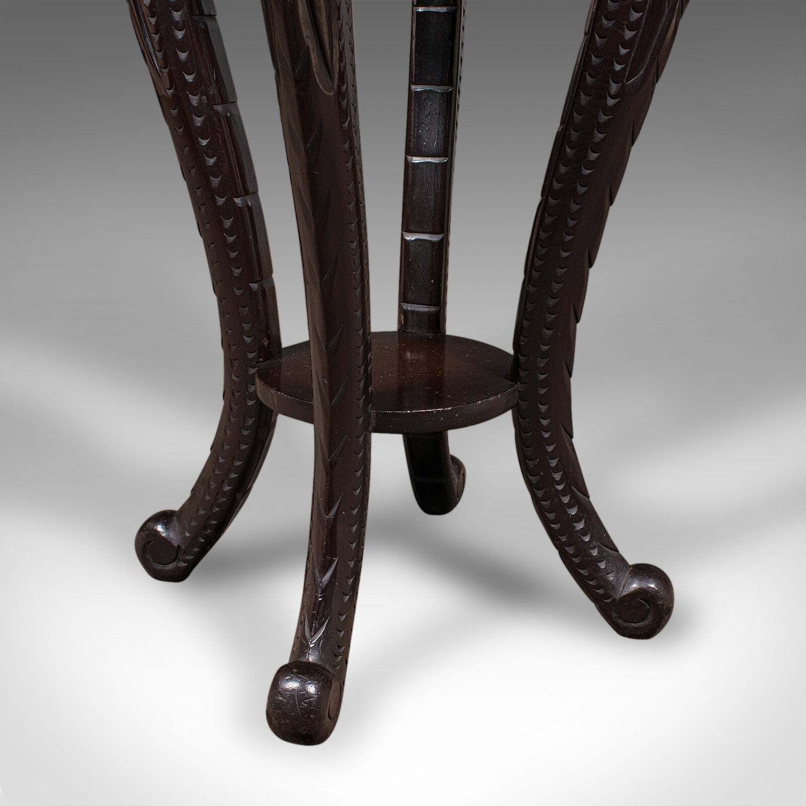 photo for sale Antique Jardiniere Stand, Japanese, Ebonised, Portico Planter Table, Victorian