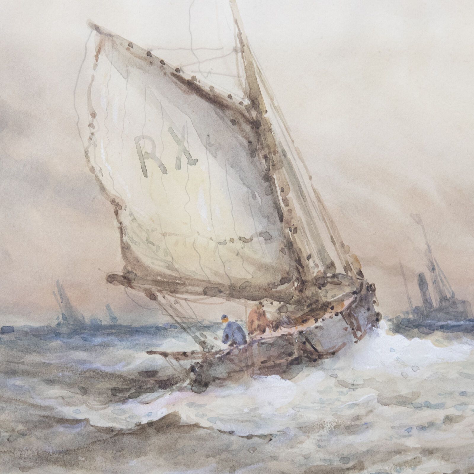 S. Mckinley (B.1920)   Framed Mid 20th Century Watercolour, Riding Sea Waves photo Art