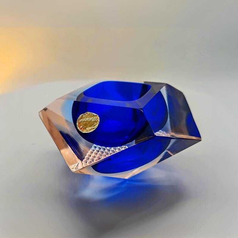 1960s Stunning Ashtray In Murano Glass By Flavio Poli For Seguso. Made In Italy. photo for sale