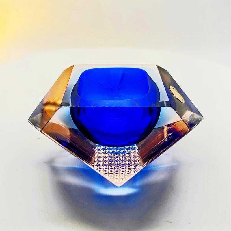 1960s Stunning Ashtray In Murano Glass By Flavio Poli For Seguso. Made In Italy. photo 229.0