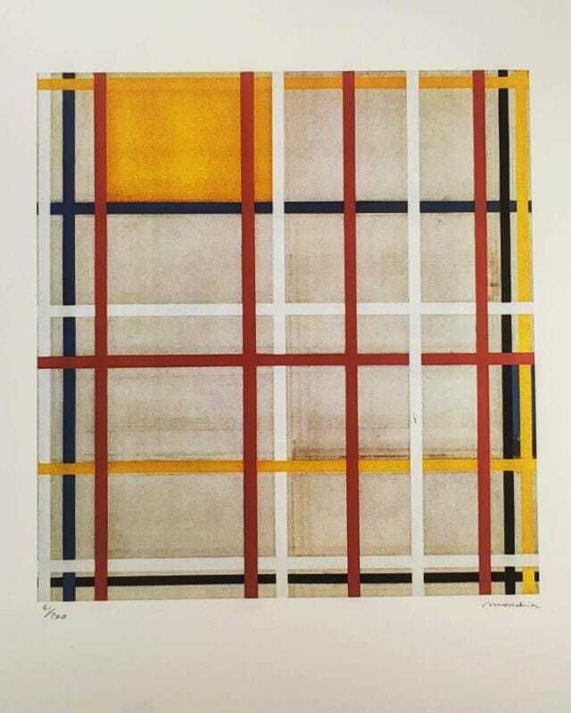 1970s Piet Mondrian Limited Edition Lithograph Numbered In Pencil. photo furniture