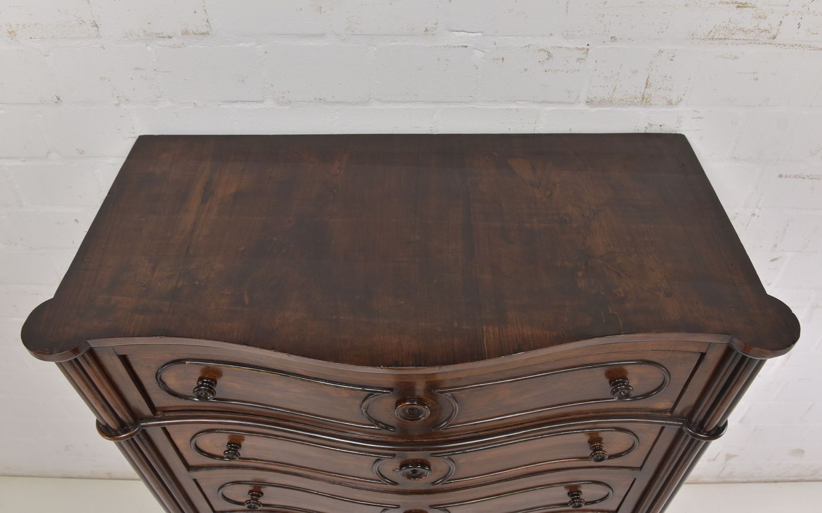 Antique! Chest Of Drawers Restored Walnut Around 1870 Vertiko Tall Chest Of Drawers photo for sale