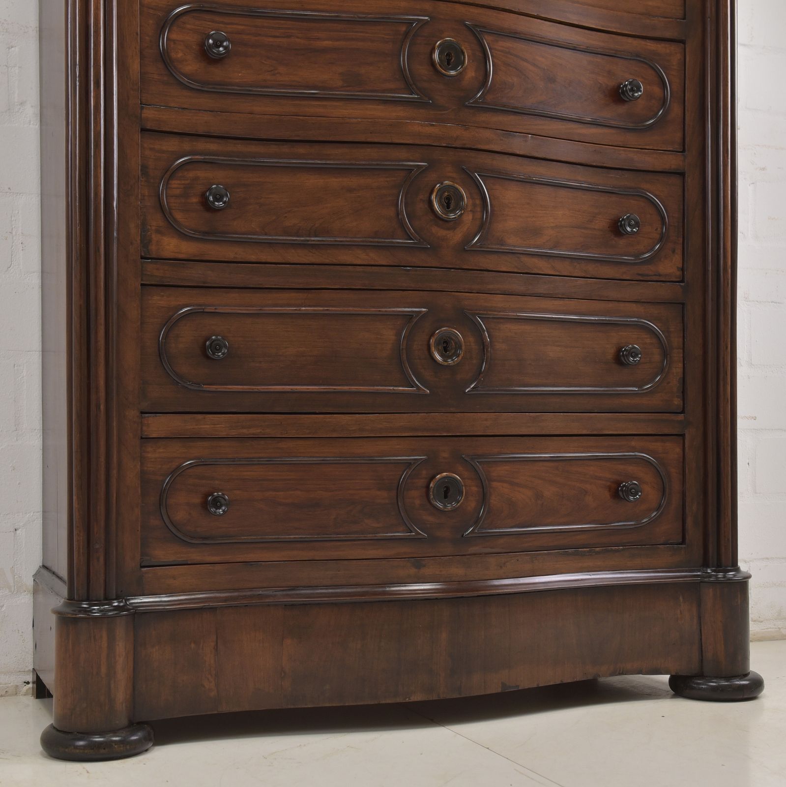 photo for sale Antique! Chest Of Drawers Restored Walnut Around 1870 Vertiko Tall Chest Of Drawers