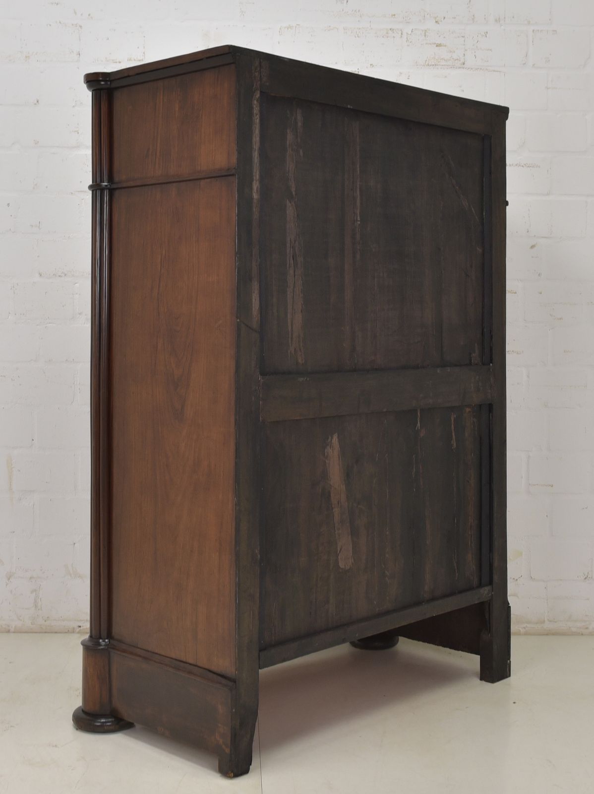 1676.0 Antique! Chest Of Drawers Restored Walnut Around 1870 Vertiko Tall Chest Of Drawers photo