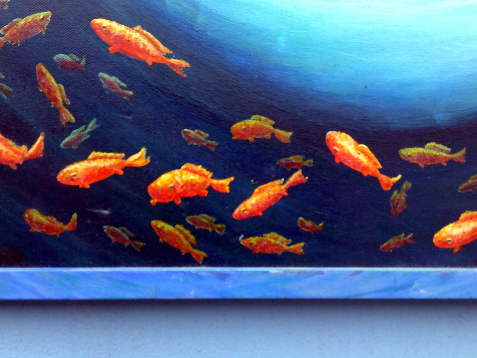 Steve Marshall. If Wishes Were Fishes   Original Acrylic On Canvas Ref 5251 photo furniture